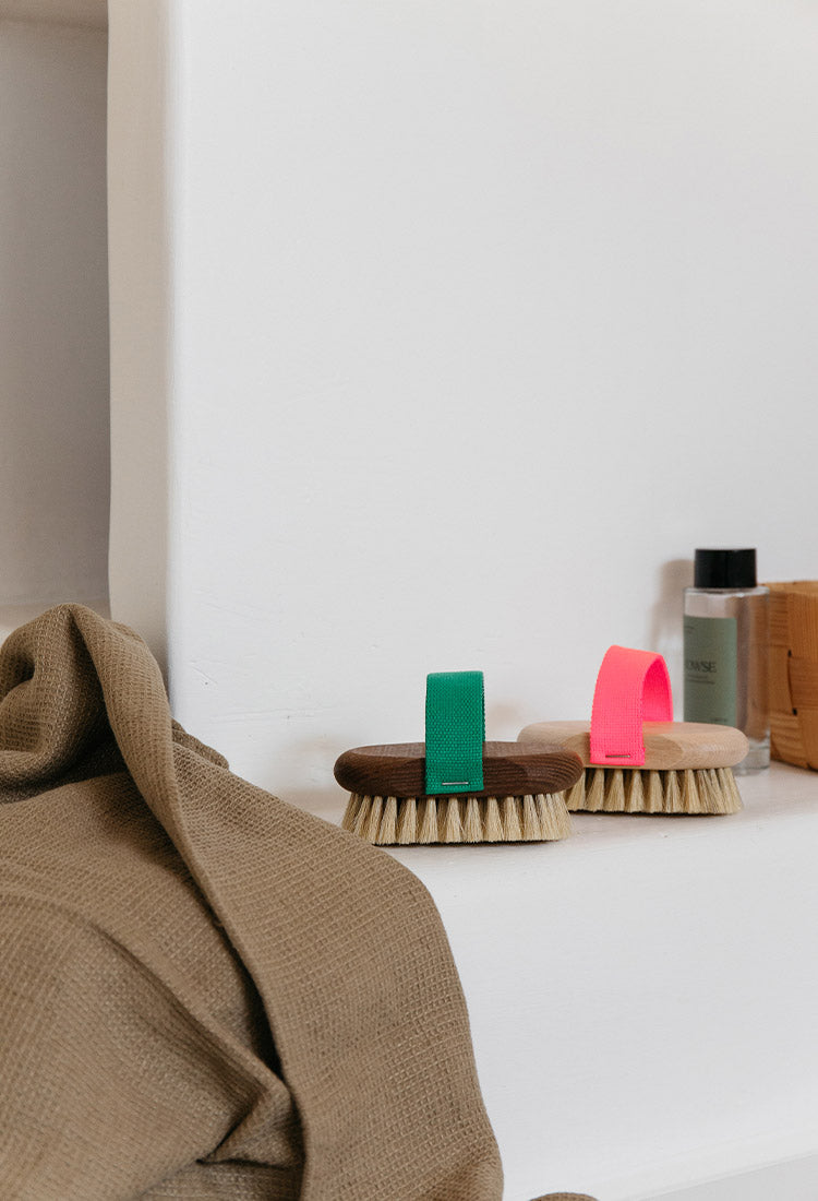 Brosse de massage - Hêtre rose