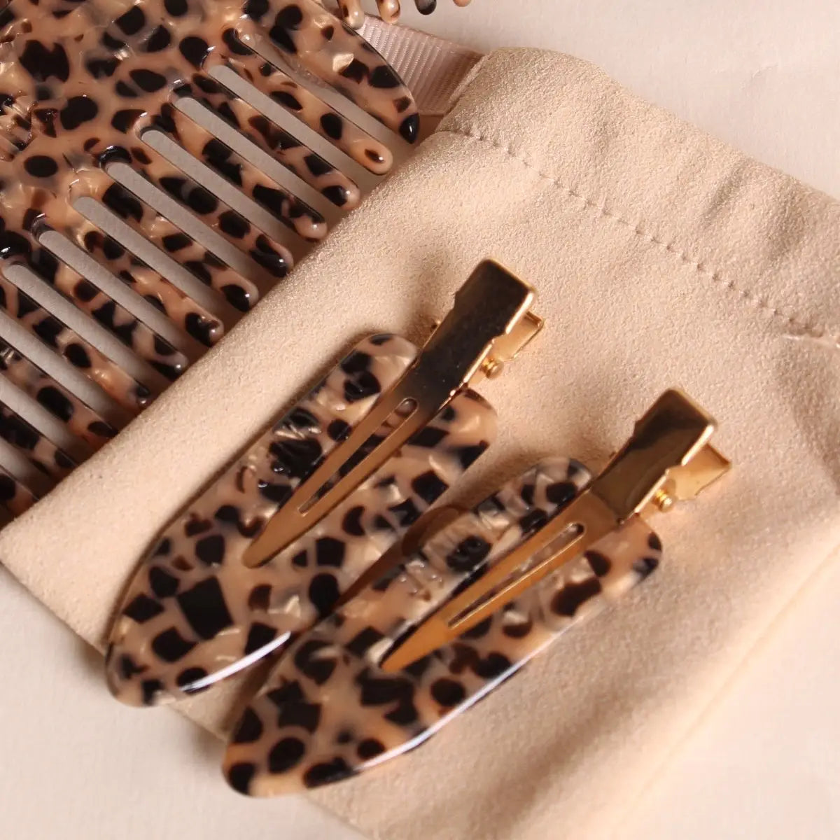 Barrettes Léopard