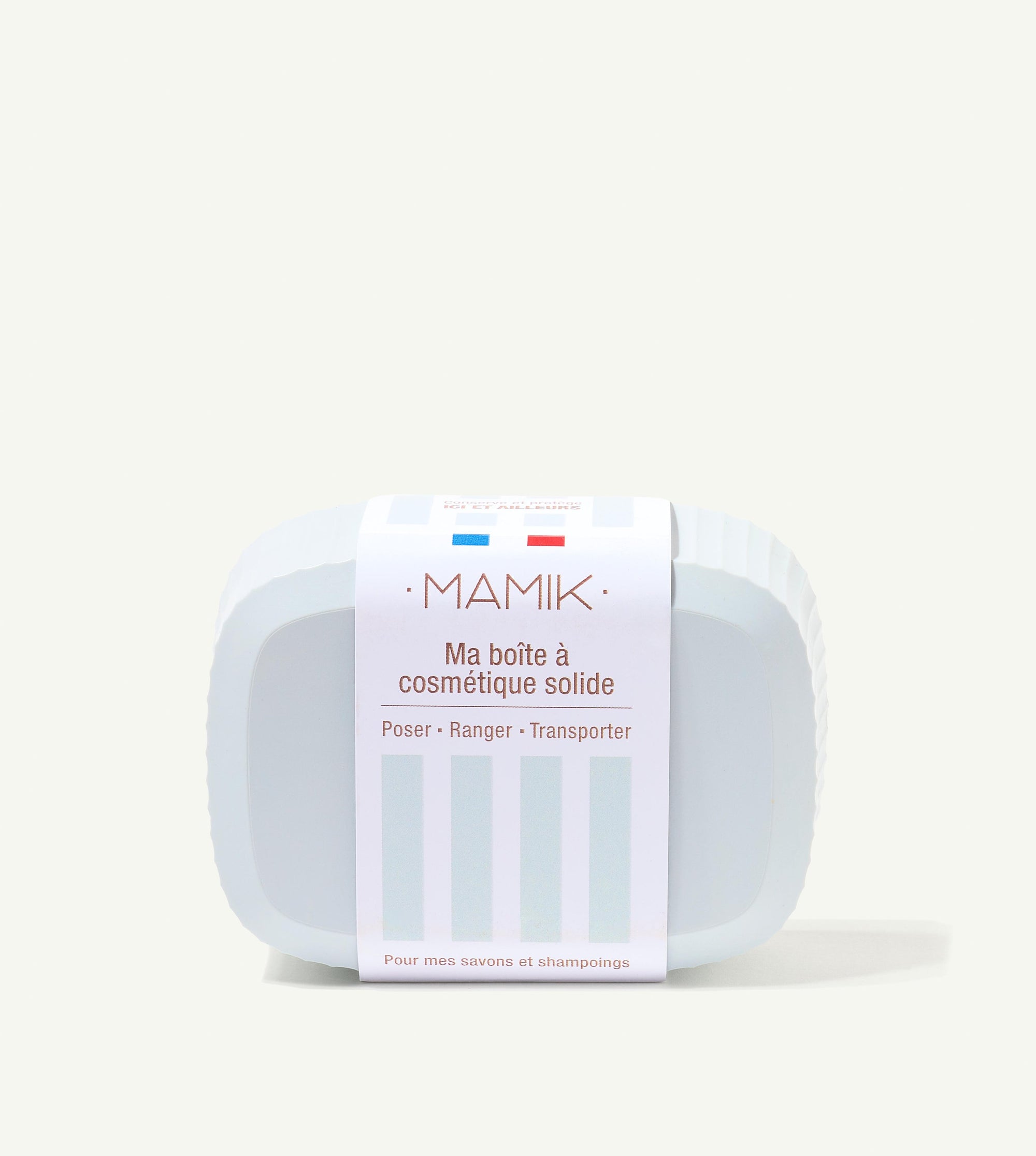 Boite à savon minimaliste gris bleuté