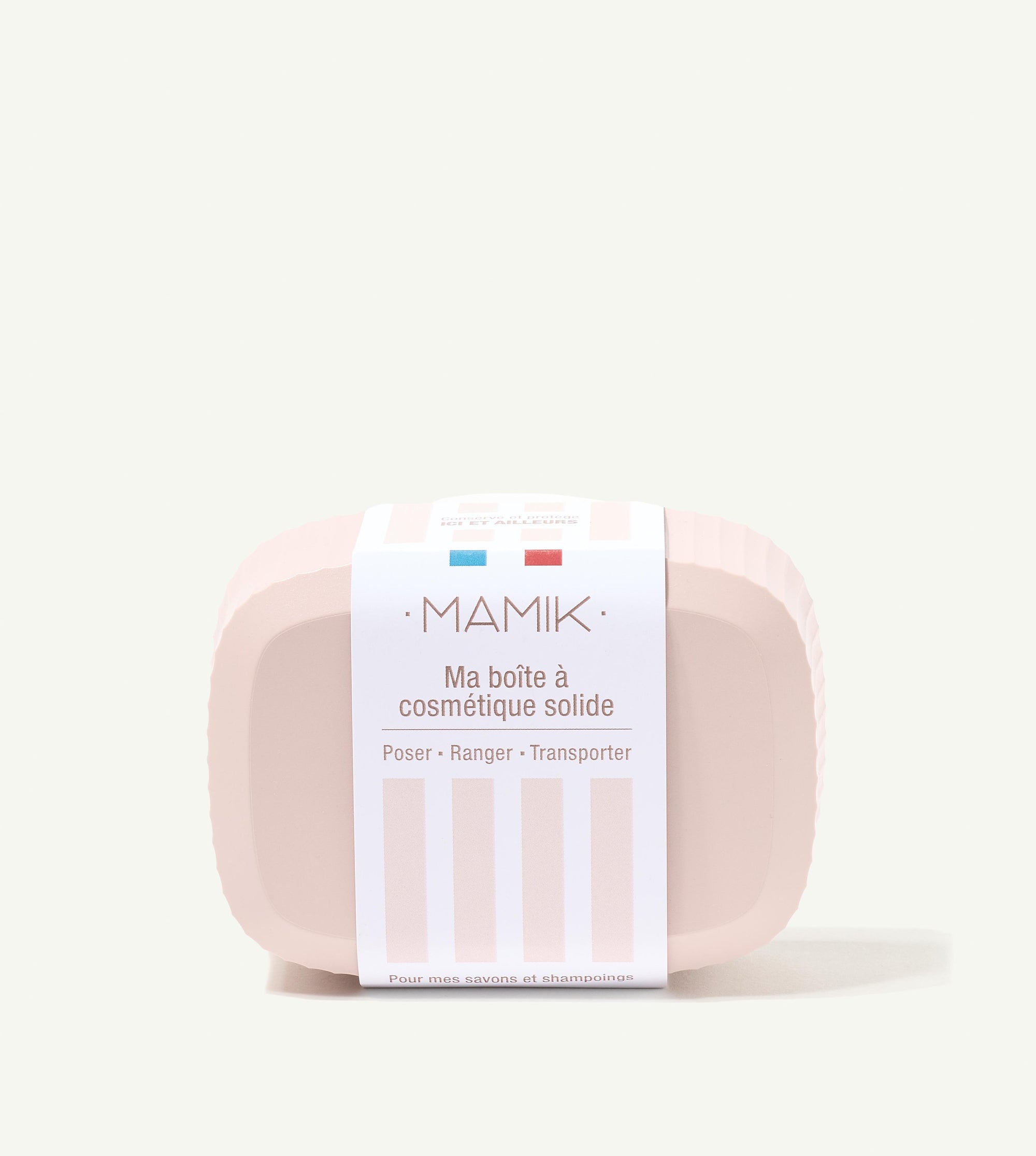 Boite à savon minimaliste rose poudrée