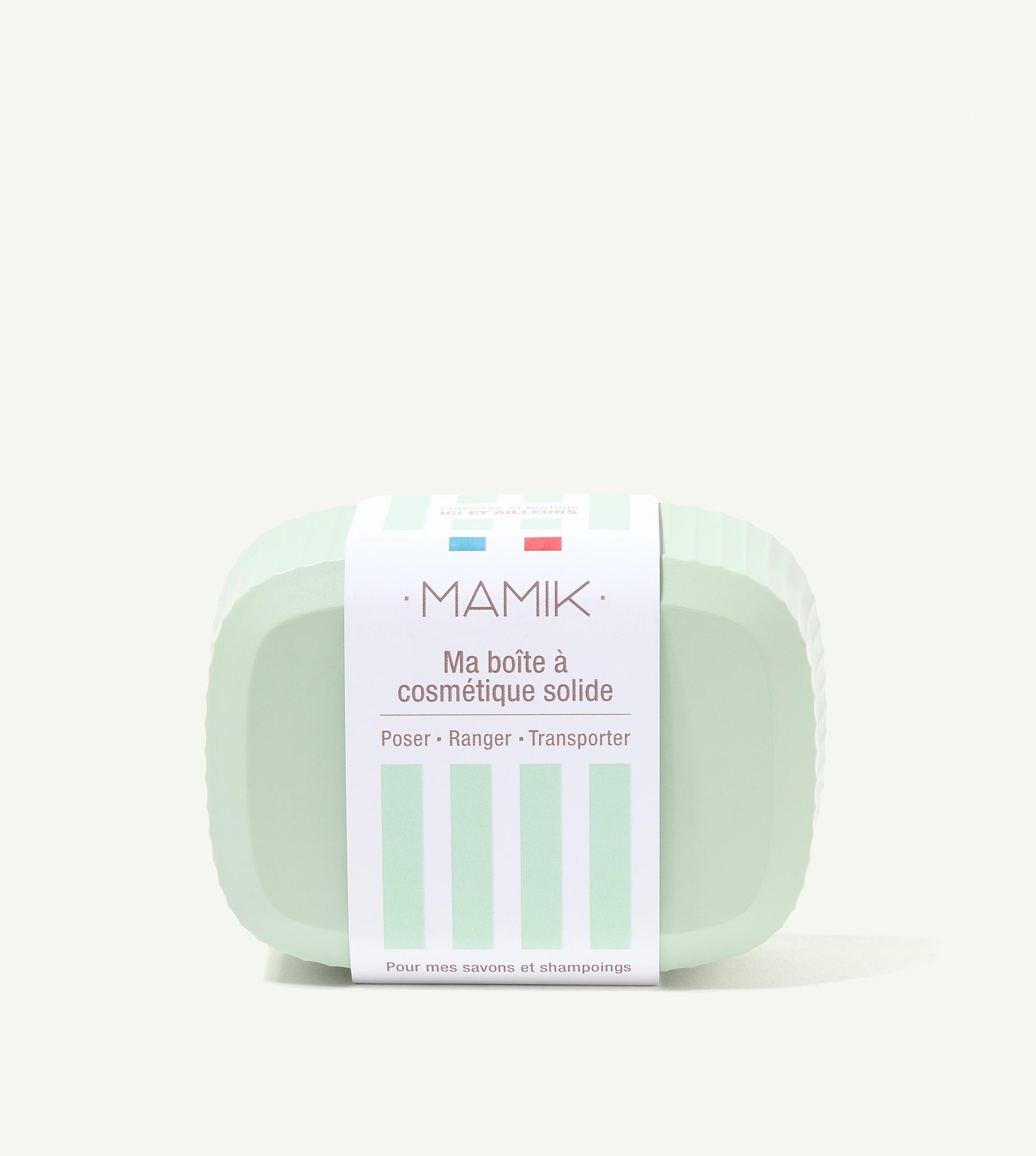 Boite à savon minimaliste vert tilleul